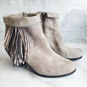 Sam Edelman Louie Suede Fringe Booties